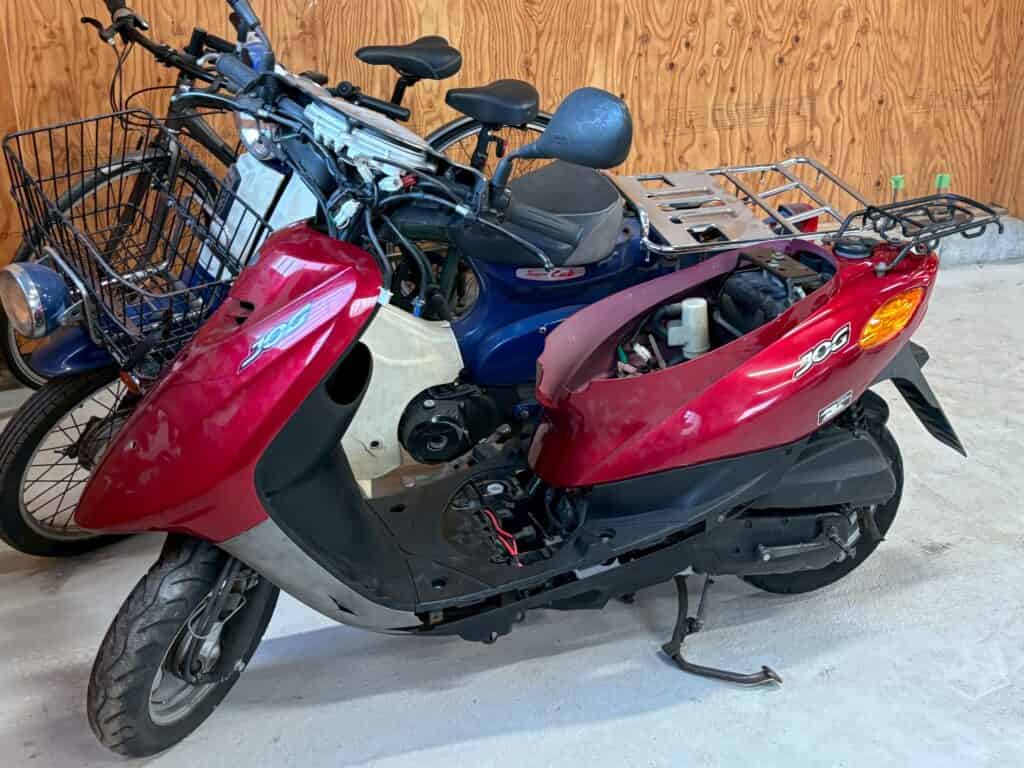 バイク廃車110番 | お引取り実績：東京都台東区、YAMAHA（ヤマハ）のJOG、HONDA（ホンダ）のカブ