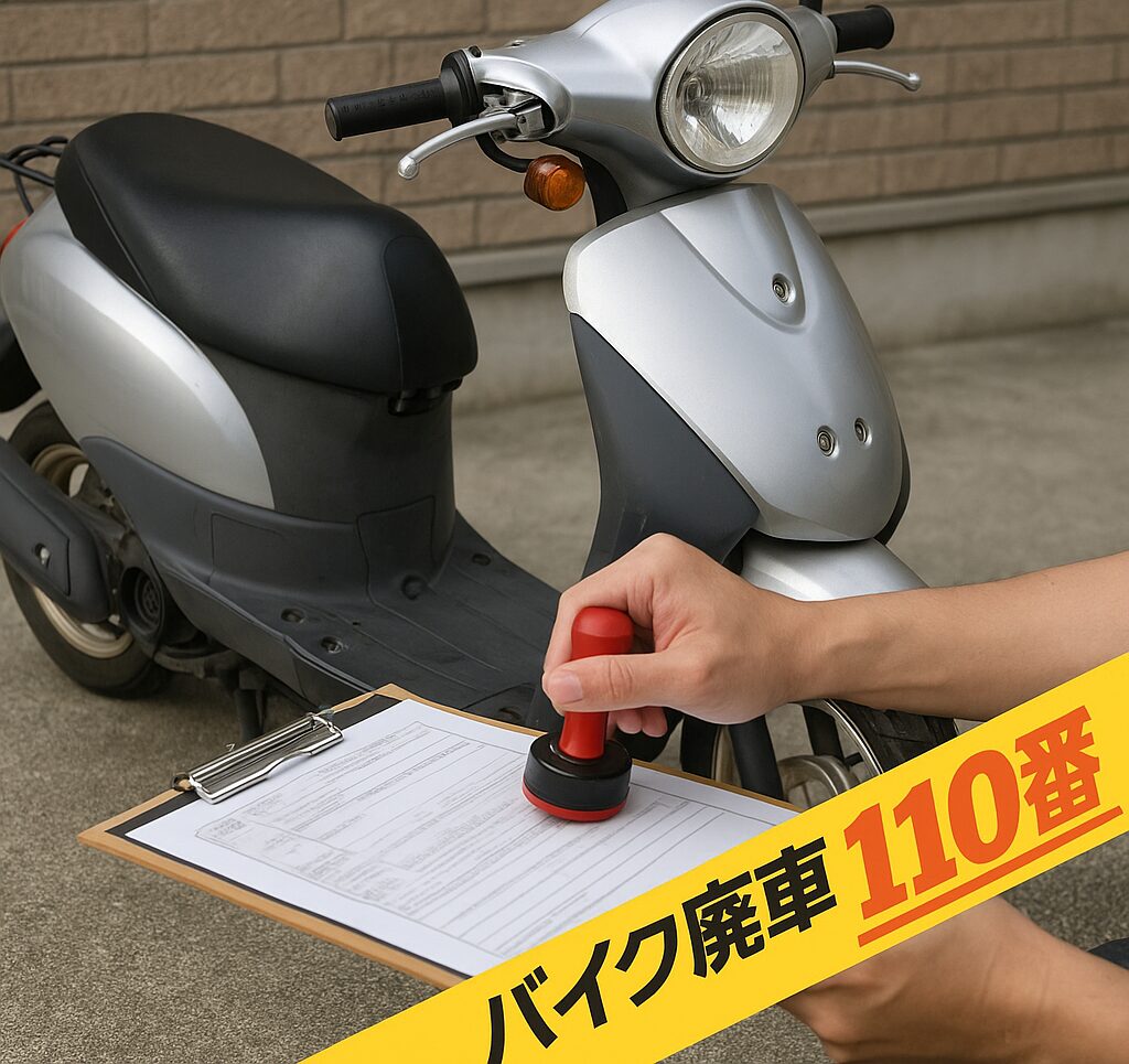バイク廃車110番｜東京都北区赤羽で通勤に使っていた原付スクーターの処分ご依頼をいただいた、トゥデイの原付バイク廃車手続き