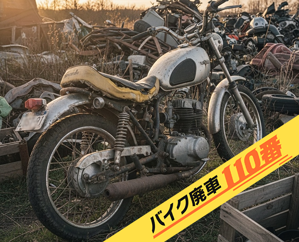 バイク廃車110番｜放置された廃車無料の引き取り回収バイク