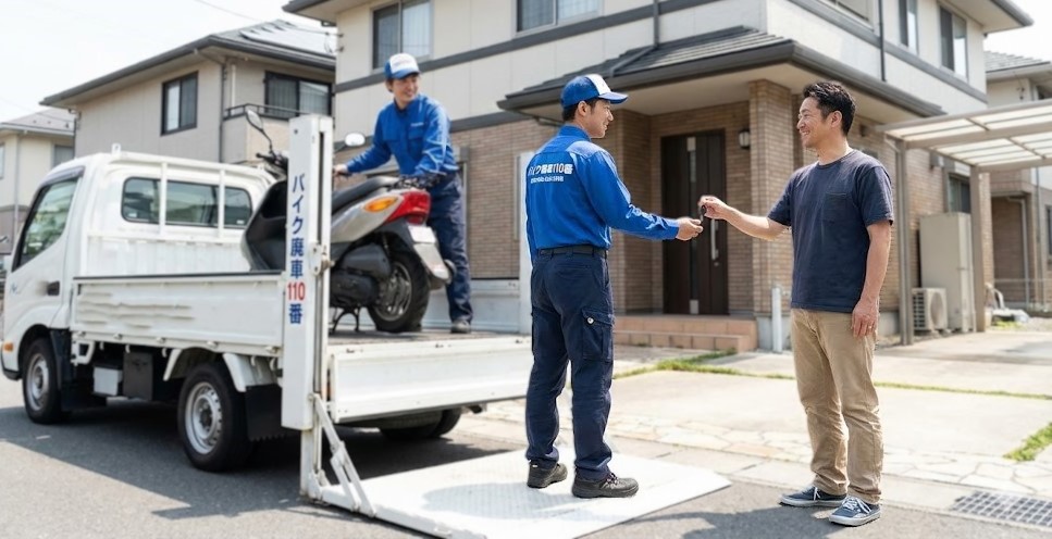 バイク廃車110番|トラックでバイクの回収