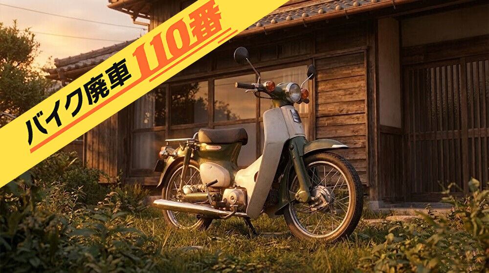 バイク廃車110番|亡くなった親のバイク(原付、カブ)を無料回収引き取り