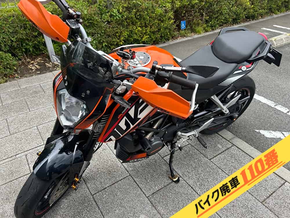 バイク廃車110番|バイク・原付のお引取り実績。当社で無料回収処分と廃車手続き代行をした、東京都日野市のKTM 200デューク