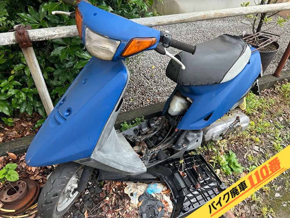 バイク廃車110番|バイク・原付のお引取り実績。当社で無料回収処分と廃車手続き代行をした、埼玉県新座市のジョグ