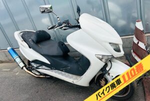 バイク廃車110番|バイク・原付のお引取り実績。当社で無料回収処分と廃車手続き代行をした、埼玉県越谷市のマジェスティ125