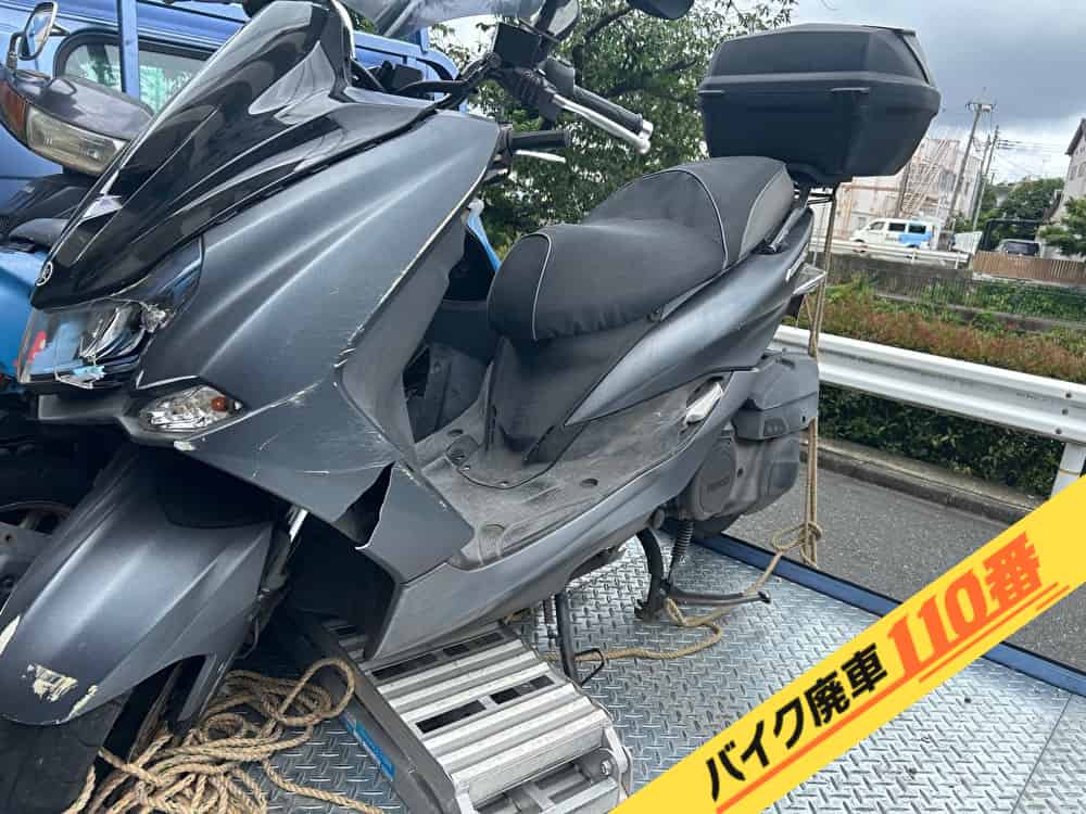 バイク廃車110番|バイク・原付のお引取り実績。当社で無料回収処分と廃車手続き代行をした、東京都調布市のマジェスティS
