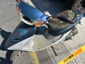 バイク廃車110番|バイク・原付のお引取り実績。当社で無料回収処分と廃車手続き代行をした、埼玉県越谷市のディオ
