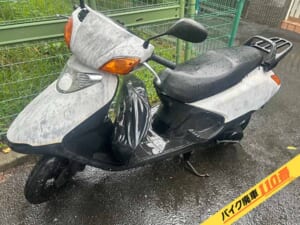 バイク廃車110番|バイク・原付のお引取り実績。当社で無料回収処分と廃車手続き代行をした、東京都府中市のスペイシー100