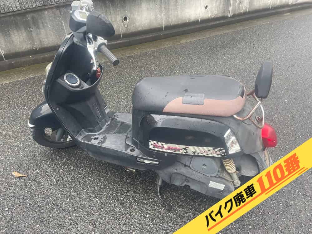 バイク廃車110番|バイク・原付のお引取り実績。当社で無料回収処分と廃車手続き代行をした、神奈川県茅ヶ崎市のキューシー100